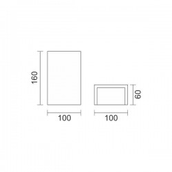 Γύψινο Φωτιστικό Τοίχου Ασημί G9 SpotLight