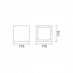 Γύψινο Φωτιστικό Τοίχου Τετράγωνο Ασημί G9 SpotLight