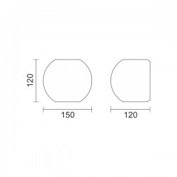 Γύψινο Φωτιστικό Τοίχου Ασημί G9 SpotLight