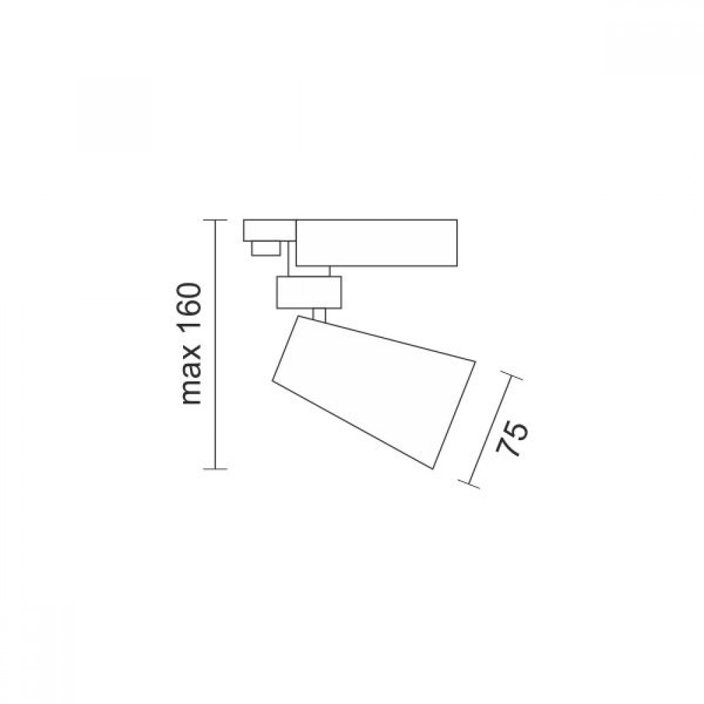 Λευκό Φωτιστικό Ράγας Με LED 12W Τεσσάρων Καλωδίων Τριφασικής Ράγας 4000K Spotlight