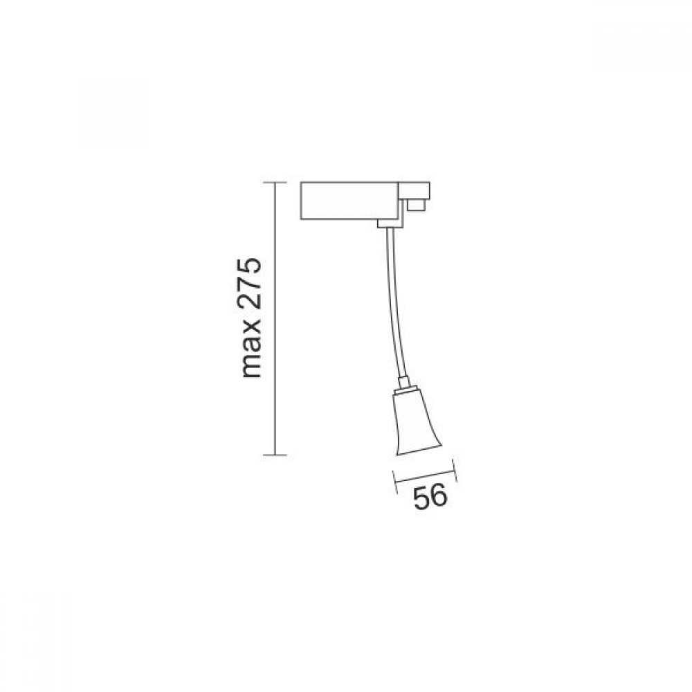 Μαύρο Φωτιστικό Ράγας Με LED 12W Τεσσάρων Καλωδίων Τριφασικής Ράγας Spotlight