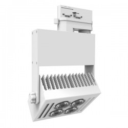 Λευκό Φωτιστικό Ράγας Με LED 40W Τεσσάρων Καλωδίων Τριφασικής Ράγας Spotlight