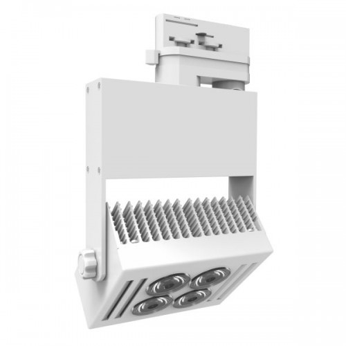 Λευκό Φωτιστικό Ράγας Με LED 40W Τεσσάρων Καλωδίων Τριφασικής Ράγας Spotlight