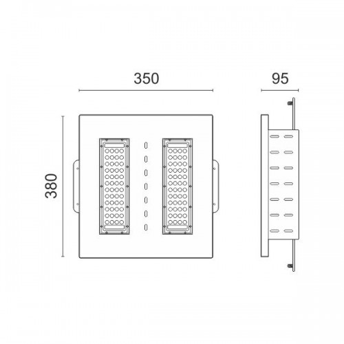 Φωτιστικό LED Βενζινάδικου HPL 100W 6000K Spotlight