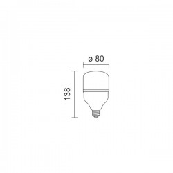 LED Λάμπα E27 T80 20W 2000Lm SpotLight