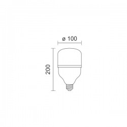 LED Λάμπα E27 T100 30W 3000Lm SpotLight