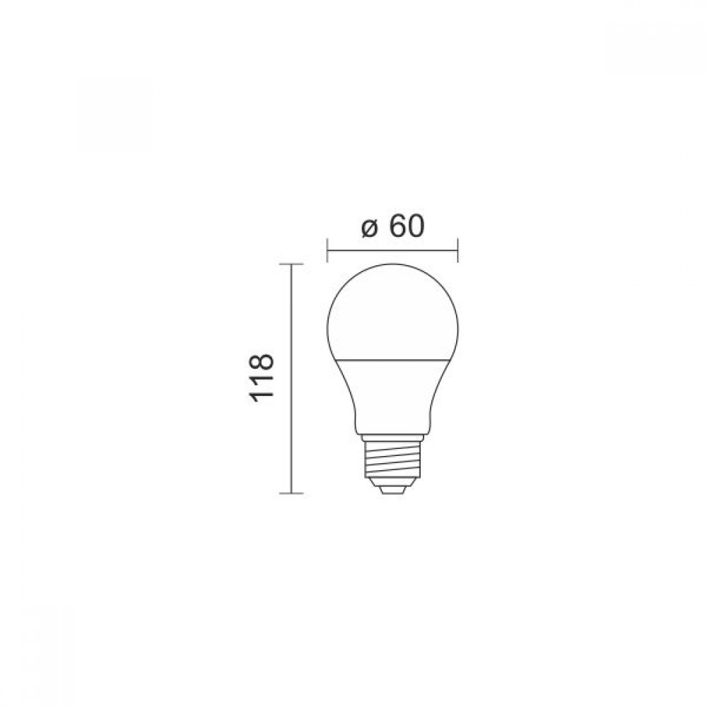 LED Λάμπα A60 E27 12-48V 8W 4000K 240° Spotlight