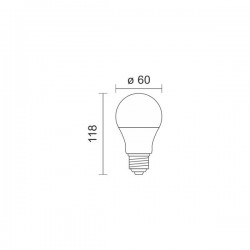 LED Λάμπα A60 E27 12-48V 8W 4000K 240° Spotlight