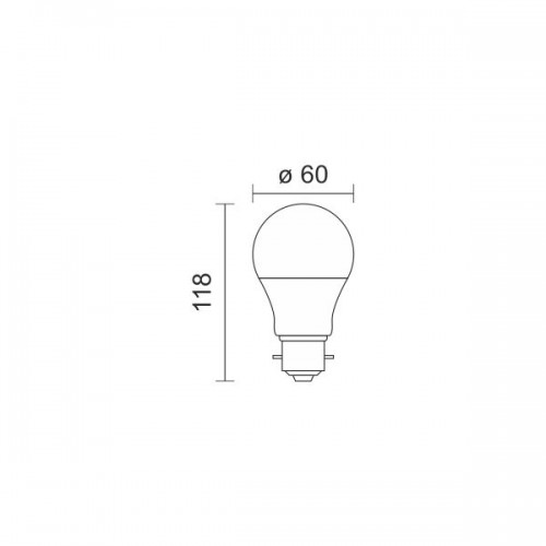 LED Λάμπα A60 Bayonet 6000K B22 10W 180° Spotlight
