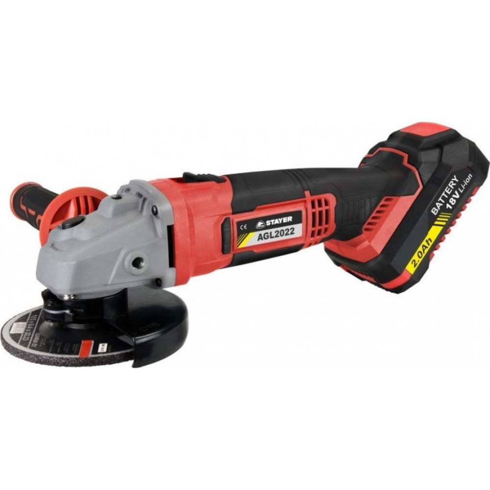 Γωνιακός Τροχός 18V L20 Seires Με 2 Μπαταρίες 4.0Ah AGL 2024 STAYER 