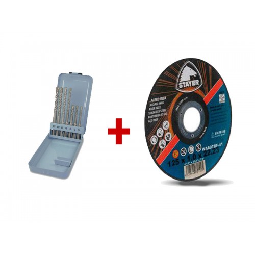 Set Σκαπτικό Πιστολέτο Και Γωνιακός Τροχός Ρεύματος HD 27 C & SAB 800 BR STAYER