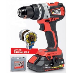 Κρουστικό Δραπανοκατσάβιδο Brushless 18V L20 Seires Με 2 Μπαταρίες 4.0Ah PBL 2034 P BL STAYER