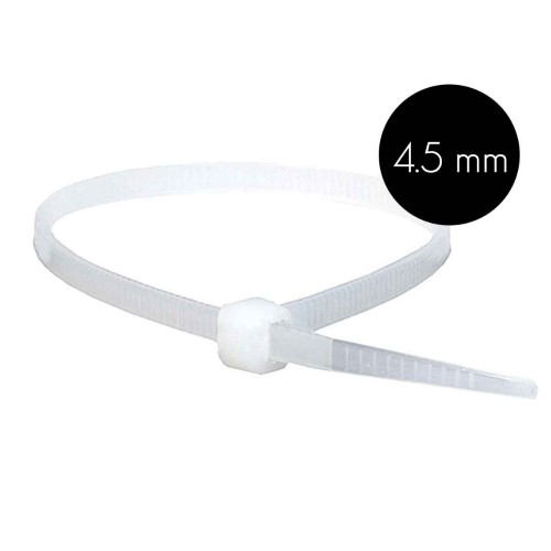 Δεματικά Καλωδίων Λευκά 4,5mm Σε 280mm Μήκος 100τμχ UNIVERSE