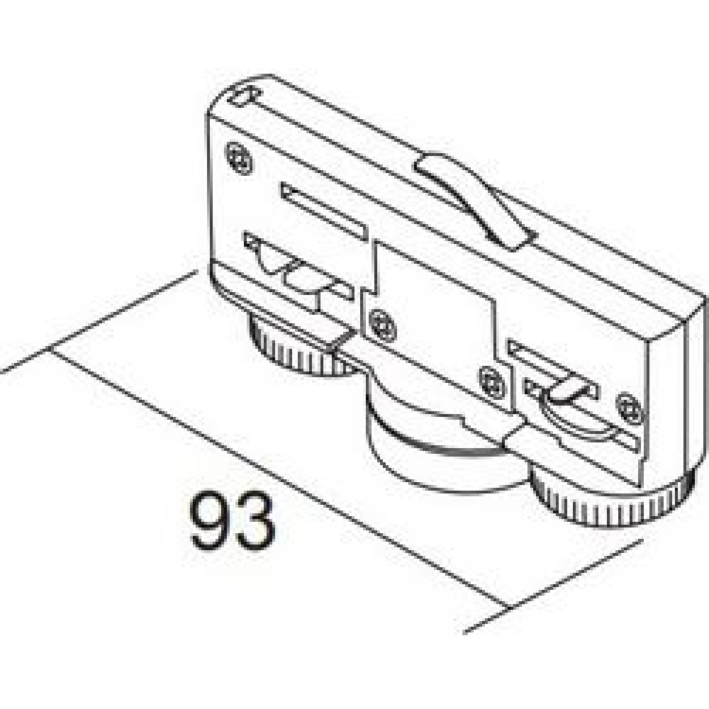 Ηλεκτρικός Αντάπτορας 6A 93mm Για Ράγες Φωτισμού IVELA
