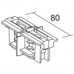 Ευθύγραμμος Σύνδεσμος Τετράγωνος Με Στοπ Για Ράγες Φωτισμού IVELA
