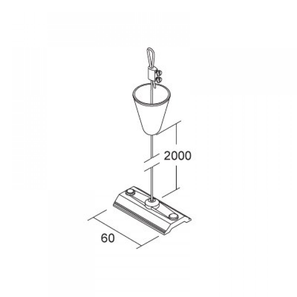 Kit Ανάρτησης Ύψους 2m Με 6cm Ανάρτηση Για Ράγες Φωτισμού IVELA