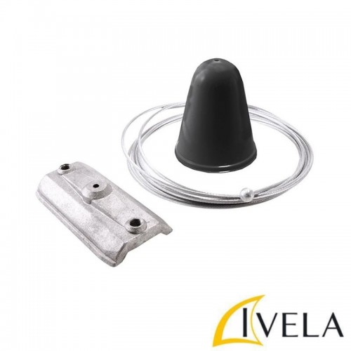 Kit Ανάρτησης Ύψους 2m Και Βάση 120mm Για Ράγες Φωτισμού IVELA