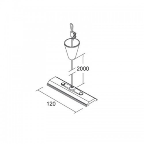 Kit Ανάρτησης Ύψους 2m Και Βάση 120mm Για Ράγες Φωτισμού IVELA