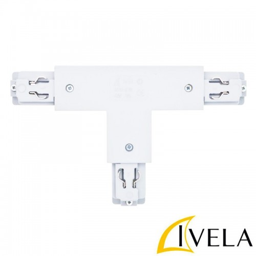 Δεξιός Σύνδεσμος T 120mm Τετράγωνο Για Ράγες Φωτισμού IVELA