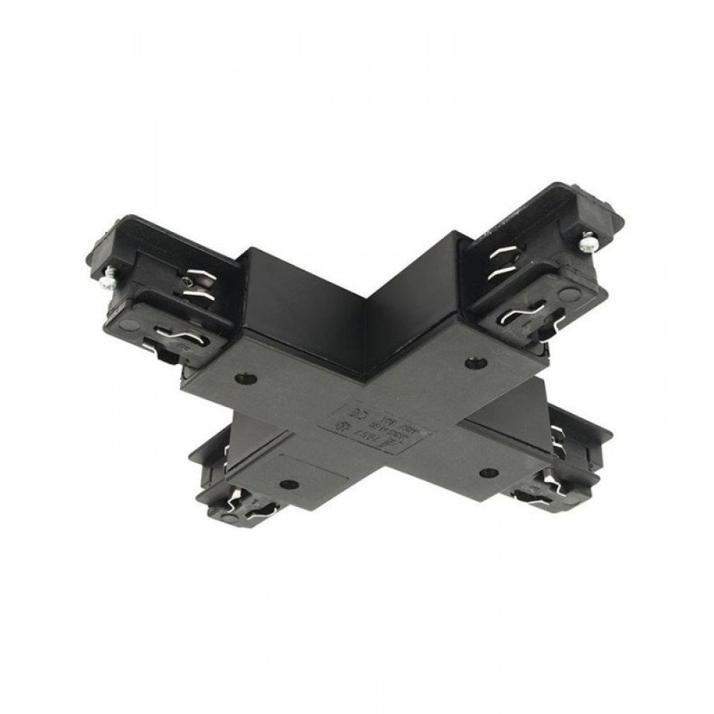 Σύνδεσμος Σταυρός 120mm Τετράγωνο Για Ράγες Φωτισμού IVELA