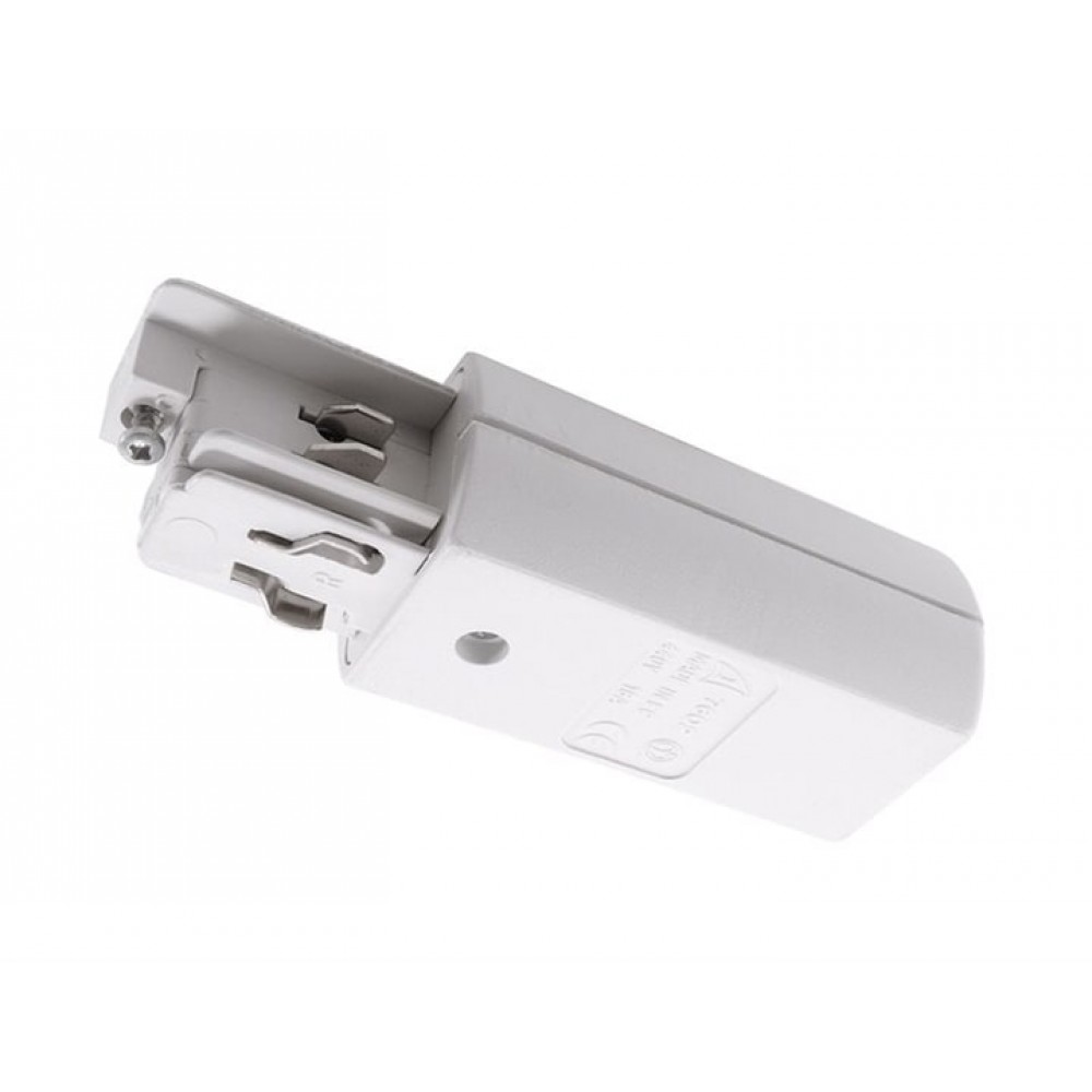 Αριστερό Τροφοδοτικό Στρογγυλό 80mm Για Ράγες Φωτισμού IVELA