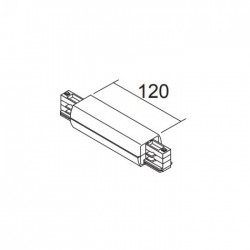 Μεσαίο Τροφοδοτικό Στρογγυλό 120mm Για Ράγες Φωτισμού IVELA