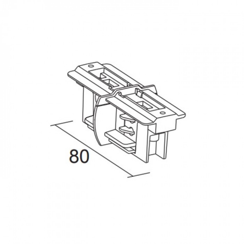 Ευθύγραμμος Σύνδεσμος Στρογγυλός Με Στοπ Για Ράγες Φωτισμού IVELA