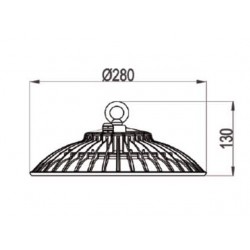 Καμπάνα LED SMD & Driver AC 100-240V 100W 280Ø IP65 Universe