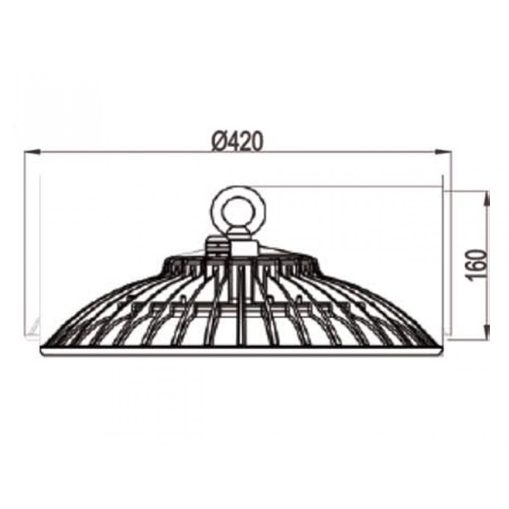 Καμπάνα LED SMD & Driver AC 100-240V 250W 420Ø IP65 Universe