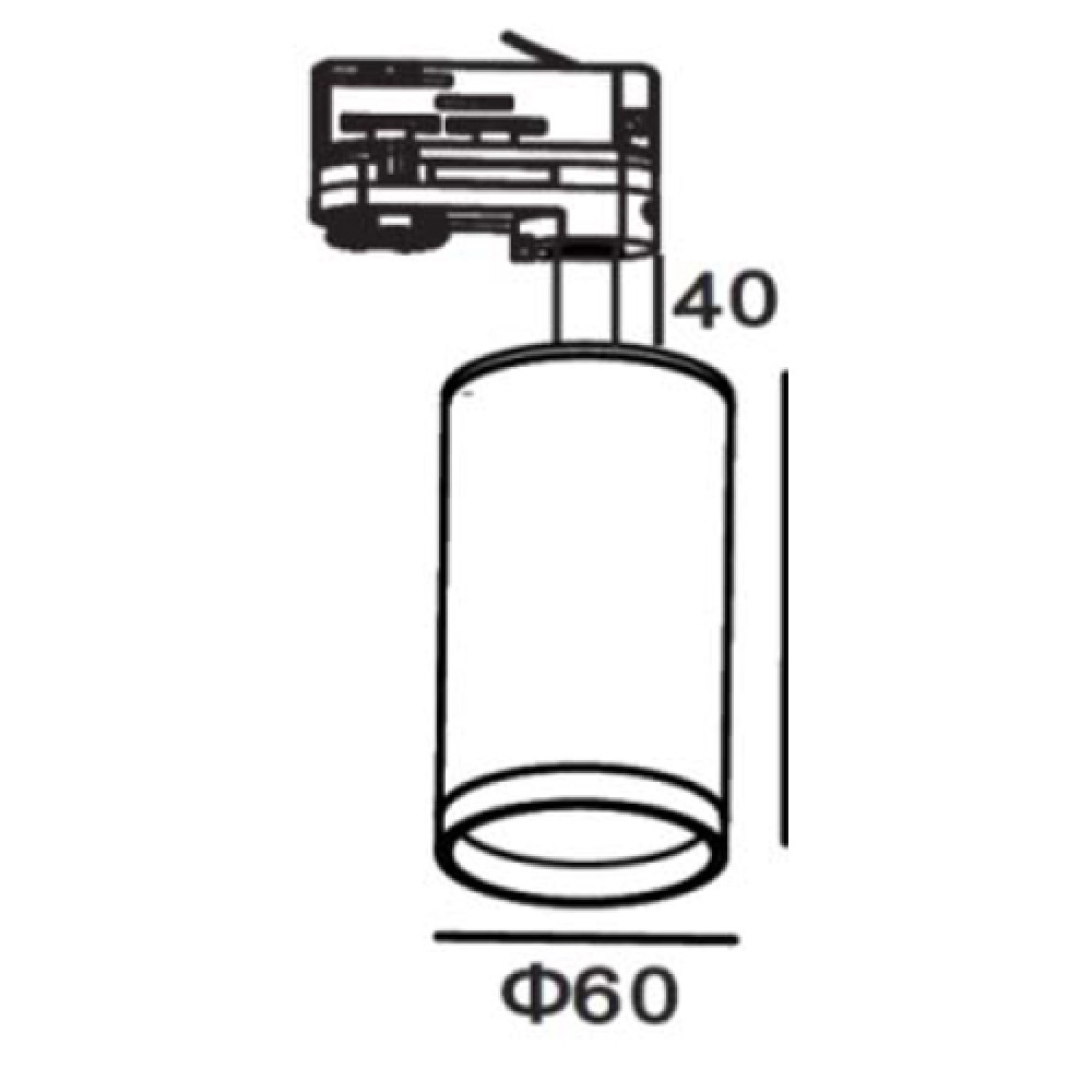 Σποτ Ράγας Για Λάμπα MR16 / GU10 Με Αντάπτορα Τριφασικής Ράγας BIN UNIVERSE