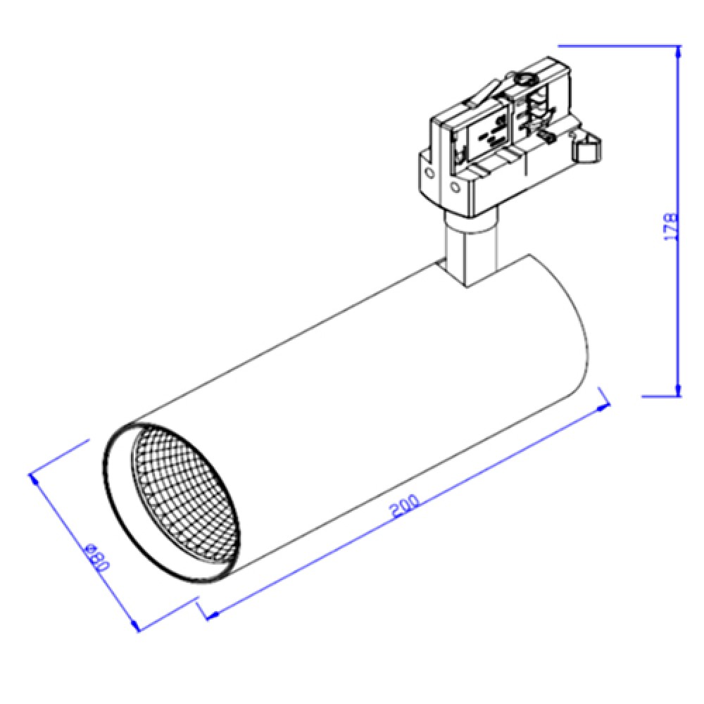 Σποτ Ράγας 30W LED COB Με Τριφασικό Αντάπτορα UNIVERSE