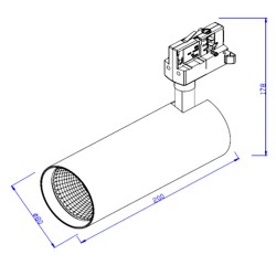 Σποτ Ράγας 30W LED COB Με Τριφασικό Αντάπτορα UNIVERSE
