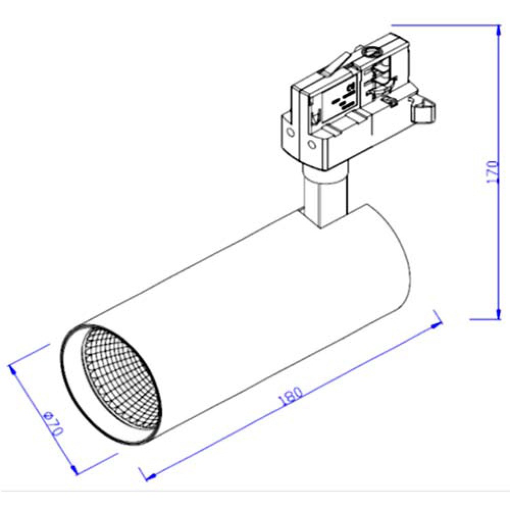Σποτ Ράγας 20W LED COB Με Τριφασικό Αντάπτορα UNIVERSE