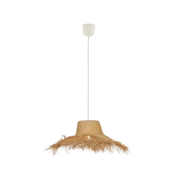 Μονόφωτο Κρεμαστό Φωτιστικό Πλεκτό Καλάθι σε Φυσικό Χρώμα 1xE27 Tetra VIOKEF