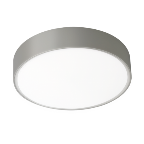 LED Πλαφονιέρα Πλαστική Με Σκιάδιο από PC Ασημί D:300, IP65 20W 1400Lm 3000K, Donousa VIOKEF