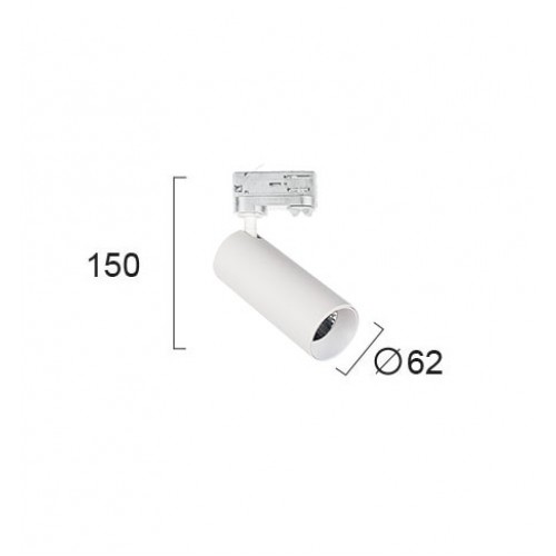 Track Spot Οροφής σε Λευκό και Μαύρο 4 Αγωγών / 3 Κυκλωμάτων Reeds GU10 Max 50W VIOKEF