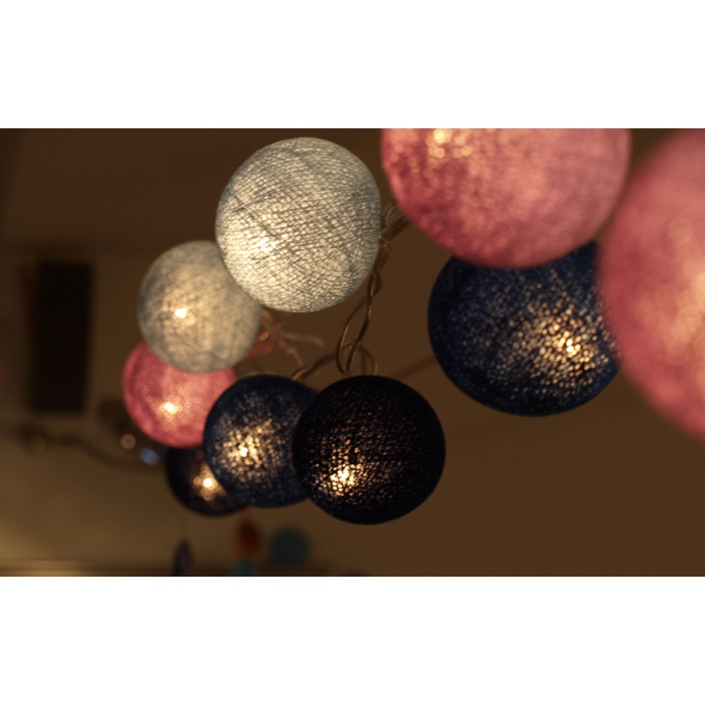 Έτοιμη Διακοσμητική Γιρλάντα Beelights Με Φωτάκια Σε Χρωματισμούς Blue Moon