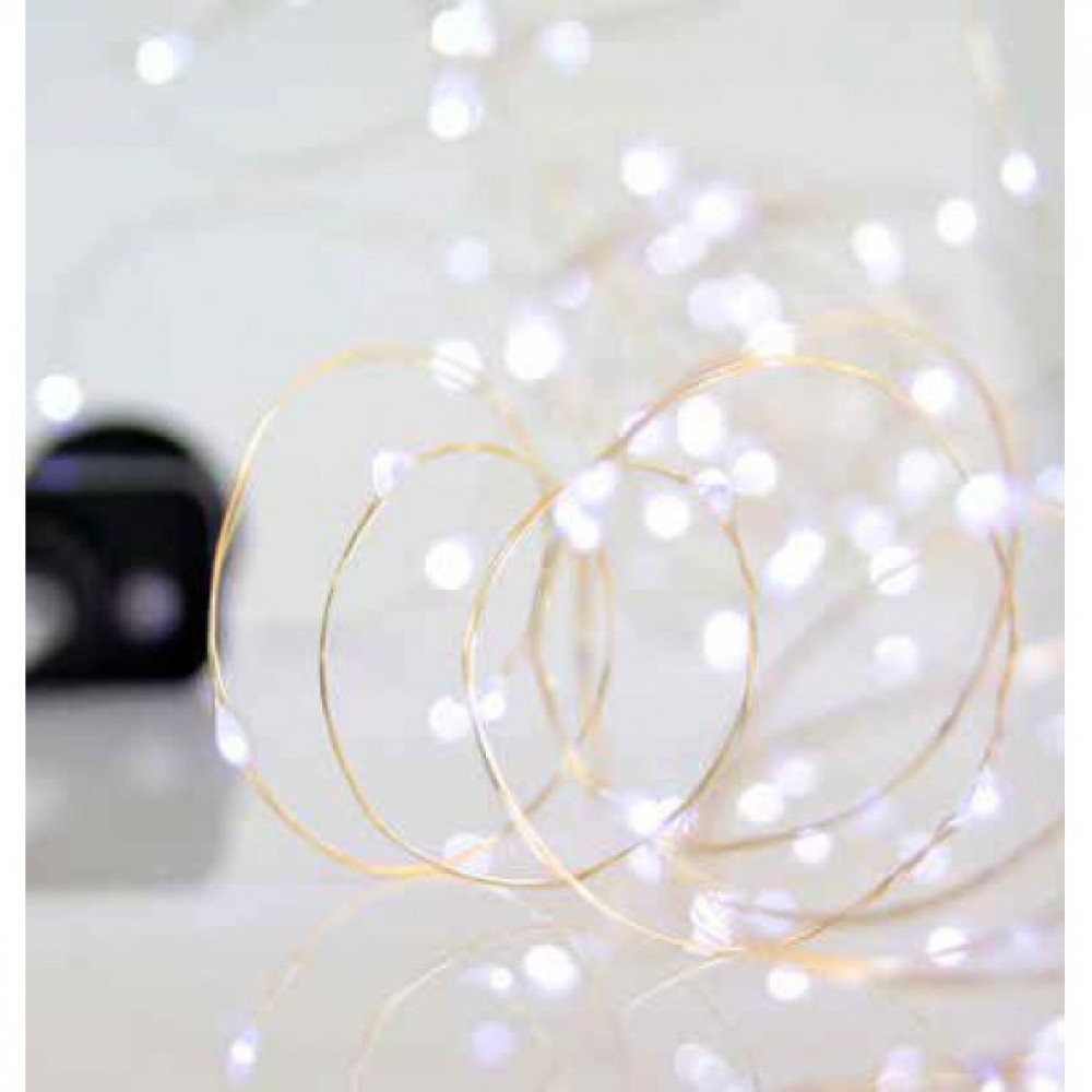 200 Μίνι Led, 6,5V, Ασημί Χαλκός / Θερμό ή Ψυχρό Led Ανά 10κμ