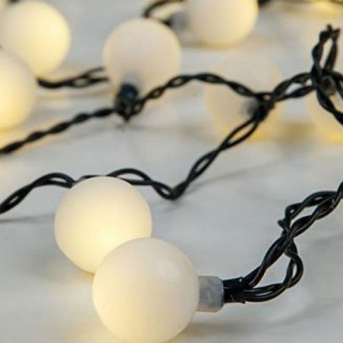 80 Led Με Μπαλίτσες Φ2εκ Και Μετασχηματιστή, Πράσινο Καλώδιο, Θερμό Λευκό Led, Ανά 8εκ, IP44