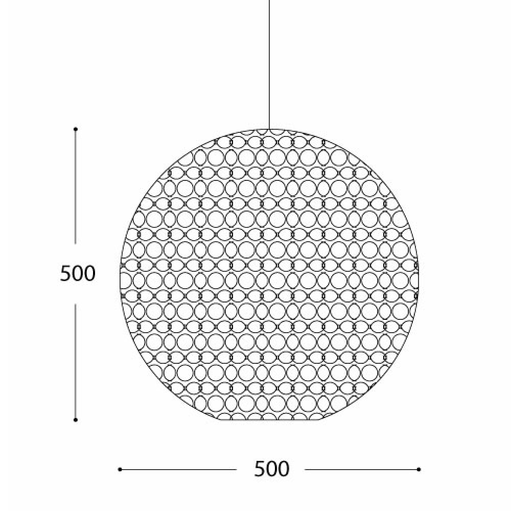 Κρεμαστό Φωτιστικό Μονόφωτο Σε Δύο Χρώματα ø50cm 1xE27 Bolla LUCIDO