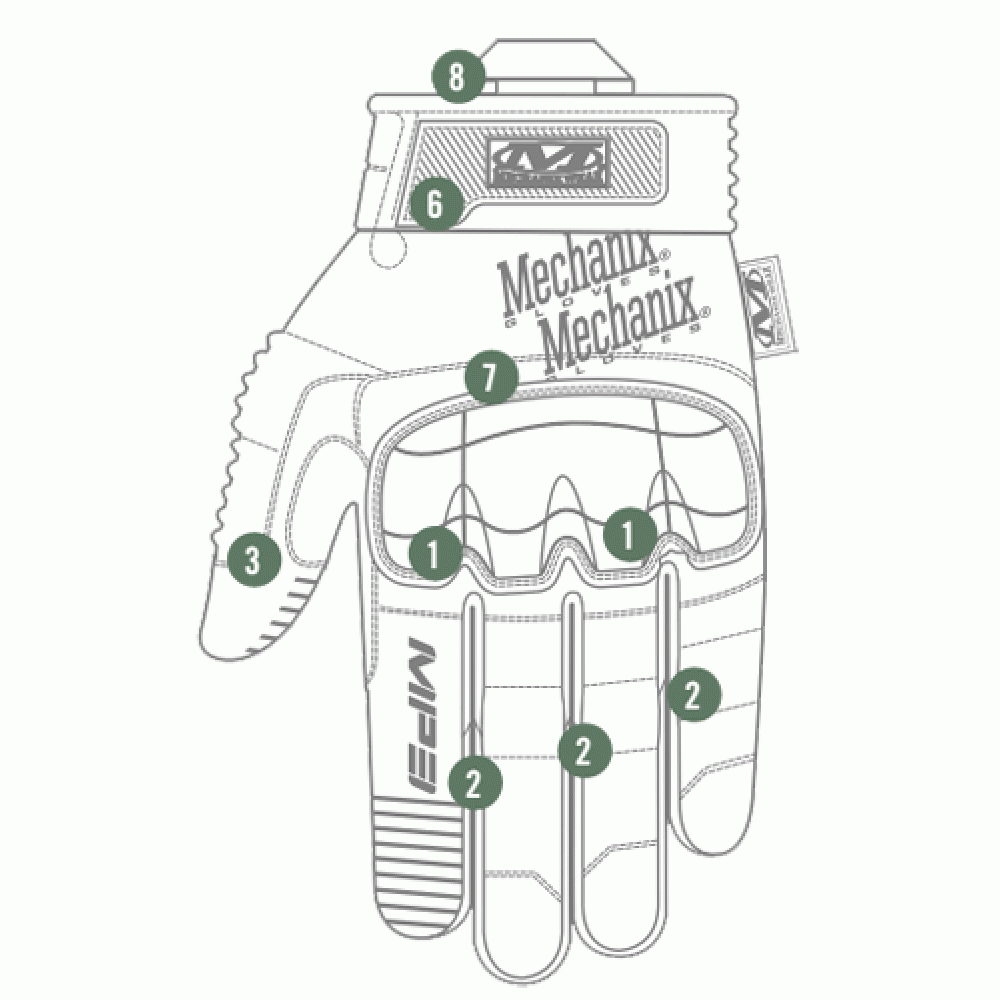 Γάντια Επαγγελματική Σειρά M-Pact 3 Coyote MECHANIX