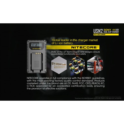 Φορτιστής NITECORE USN2 για SONY