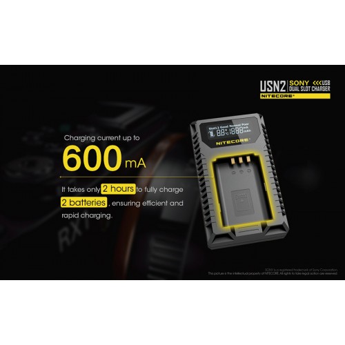 Φορτιστής NITECORE USN2 για SONY