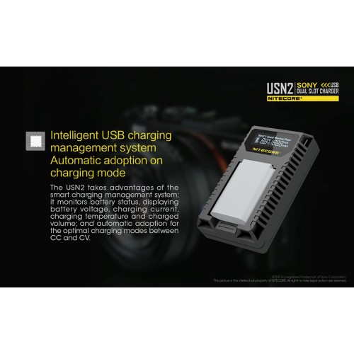 Φορτιστής NITECORE USN2 για SONY