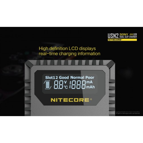 Φορτιστής NITECORE USN2 για SONY