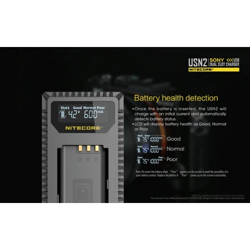 Φορτιστής NITECORE USN2 για SONY