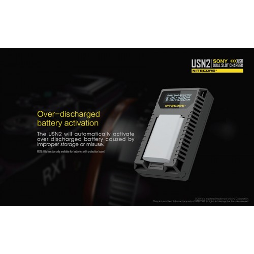 Φορτιστής NITECORE USN2 για SONY