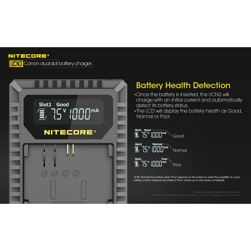 Φορτιστής NITECORE UCN3 PRO για CANON LP-E6N / 1000ma