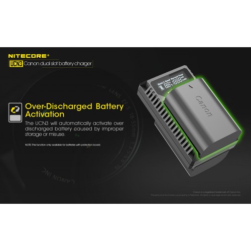 Φορτιστής NITECORE UCN3 PRO για CANON LP-E6N / 1000ma