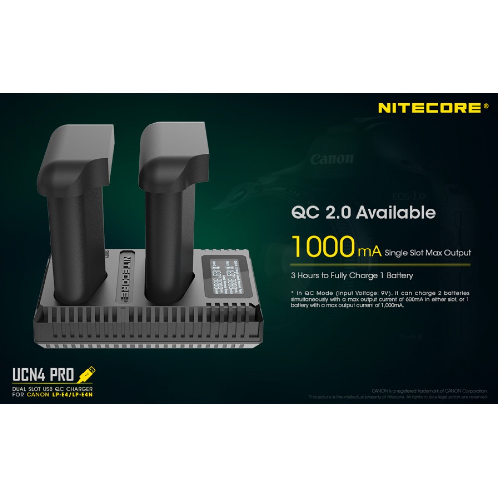 Φορτιστής NITECORE UCN4 PRO για CANON